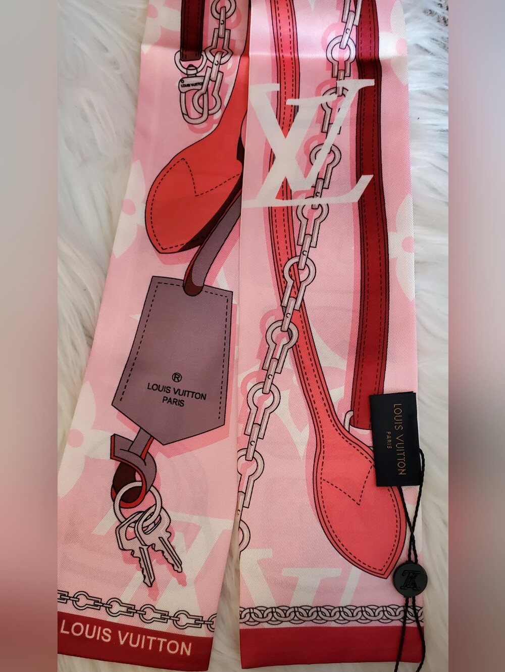 100% Silk Bag Twilly, Scarf